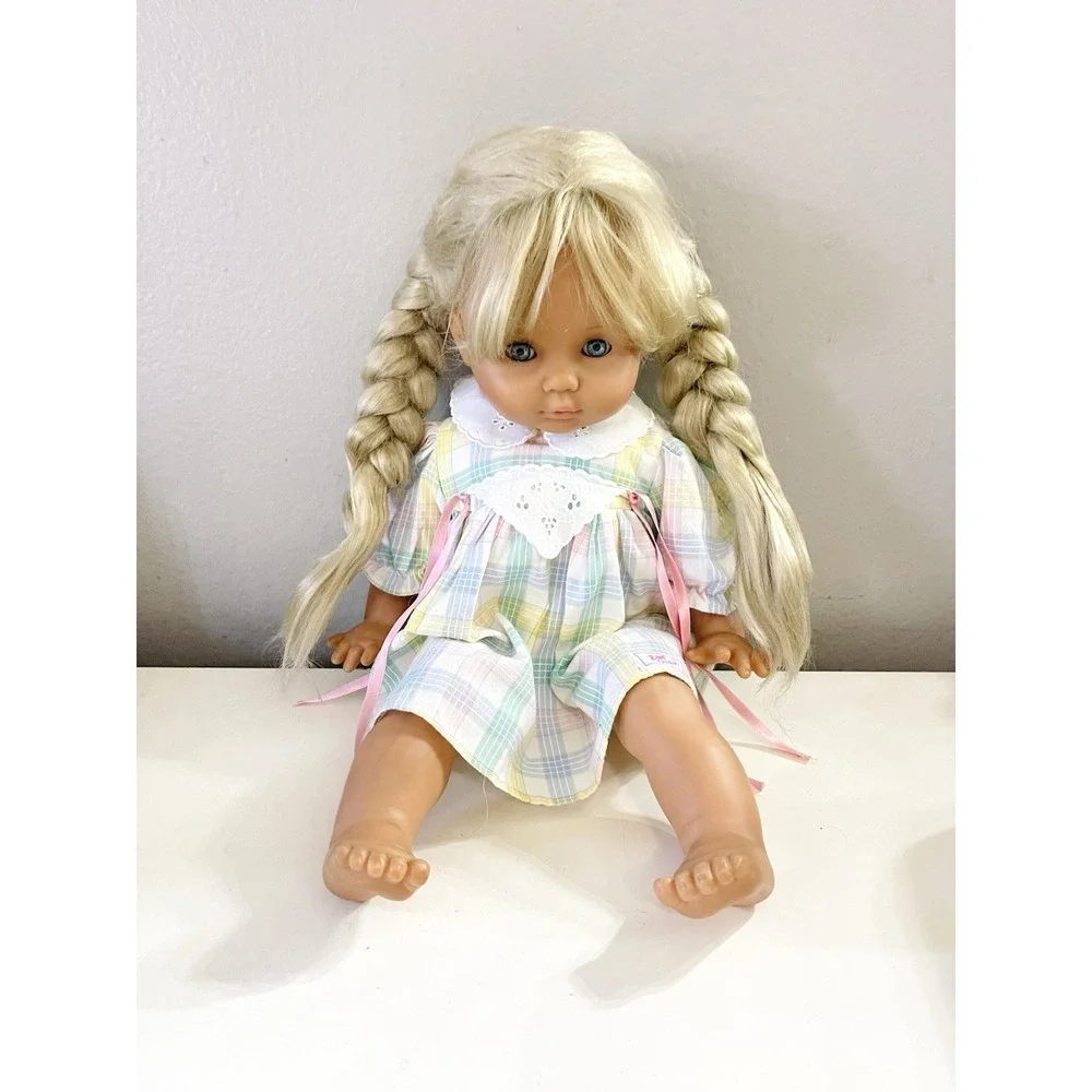 Zapf Creations Doll Germany 1987 Long Blonde‎ Braids Blue Eyes 20